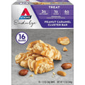 Atkins Endulge Peanut Caramel Cluster Bar 16 pack front view keto snack