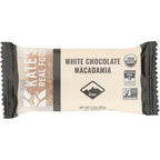 Kate's Real Food Organic White Chocolate Macadamia Bar front packaging view organic energy snack.