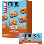 CLIF BAR Minis Crunchy Peanut Butter 20 pack box front view nutrition snacks