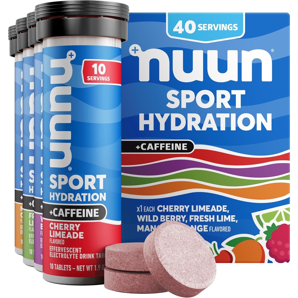 Nuun Sport Electrolyte plus Caffeine Mango Orange front view pack