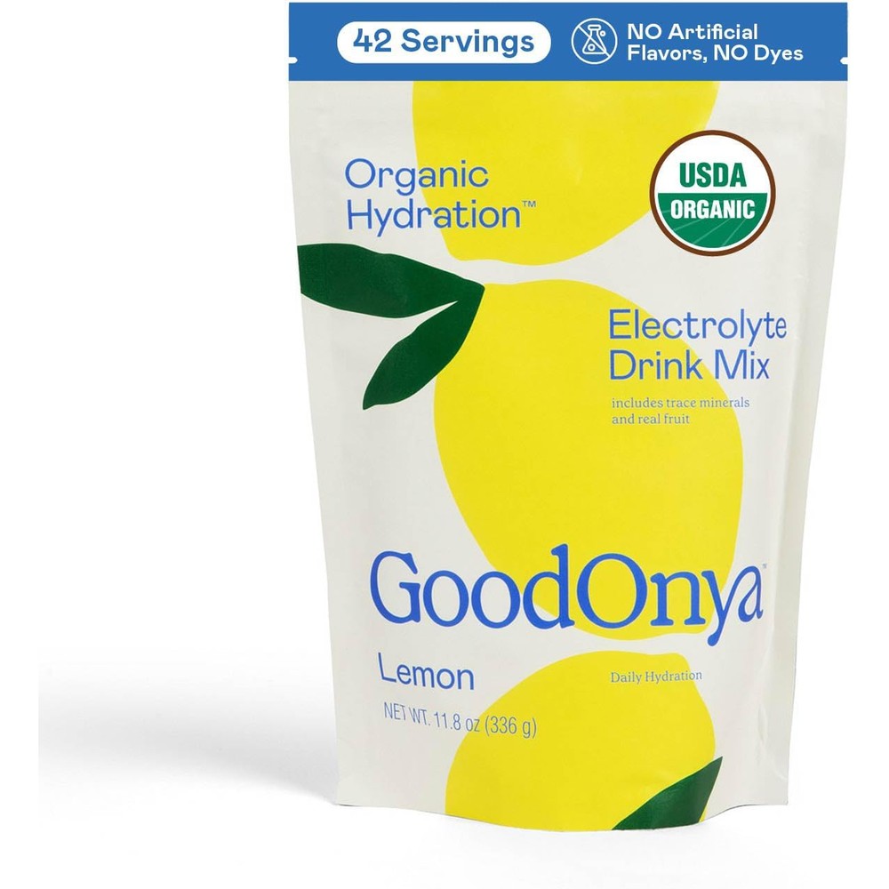 GOODONYA organic hydration lemonade electrolyte powder