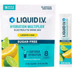 Liquid I.V. hydration multiplier sugar free lemon lime showing 14 servings.