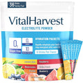 VitalHarvest Electrolytes Powder Packets front view variety pack for hydration.