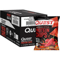 Quest Nutrition Hot and Spicy Tortilla Style Protein Chips front packaging showing 19g protein.