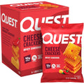 Quest Nutrition Spicy Cheddar Cheese Crackers front view 4 pack box
