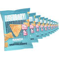 Legendary Foods Ranch Protein Chips front view of the 10 count packaging showcasing high protein snacks.