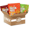 Twin Peaks Ingredients Protein Puffs variety pack front view high protein snack.