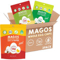 Magos Egg Chips Variety Pack front view high protein healthy snacks.