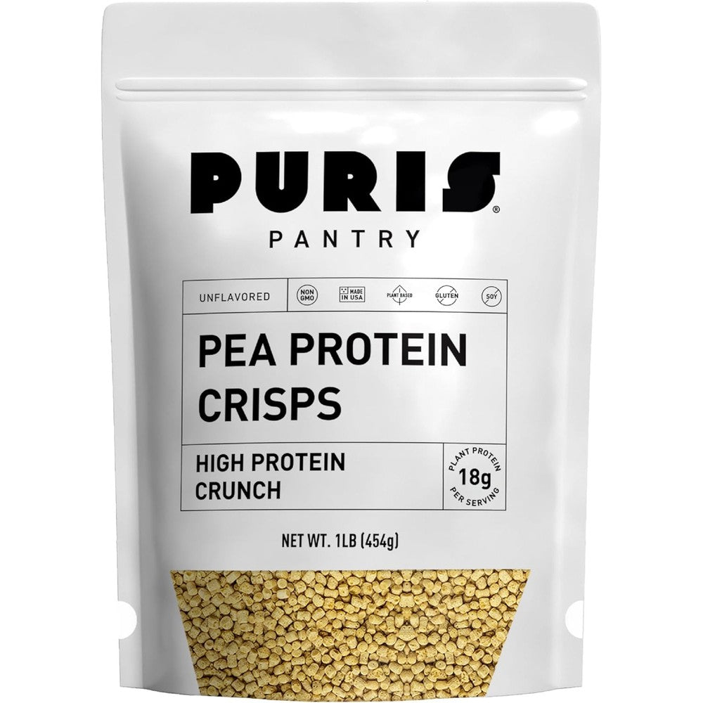PURIS Pea Protein Crisps 1 pound bag front view plant based supplement