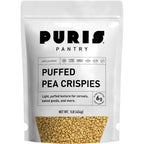 PURIS Puffed Pea Crispies 1 pound bag front view plant-based protein.