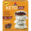 Atkins Keto Cookies and Crème Clusters front packaging authentic keto snack