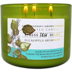 Capri Blue Volcano White Mini Tin Candle front view with printed design