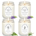 Losnya Lavender Candle Gift Set front view 4 pack soy wax candles