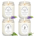 Losnya Lavender Candle Gift Set front view 4 pack soy wax candles