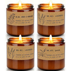 Yinuo Light aromatherapy scented candles pack of 4 front view gift set