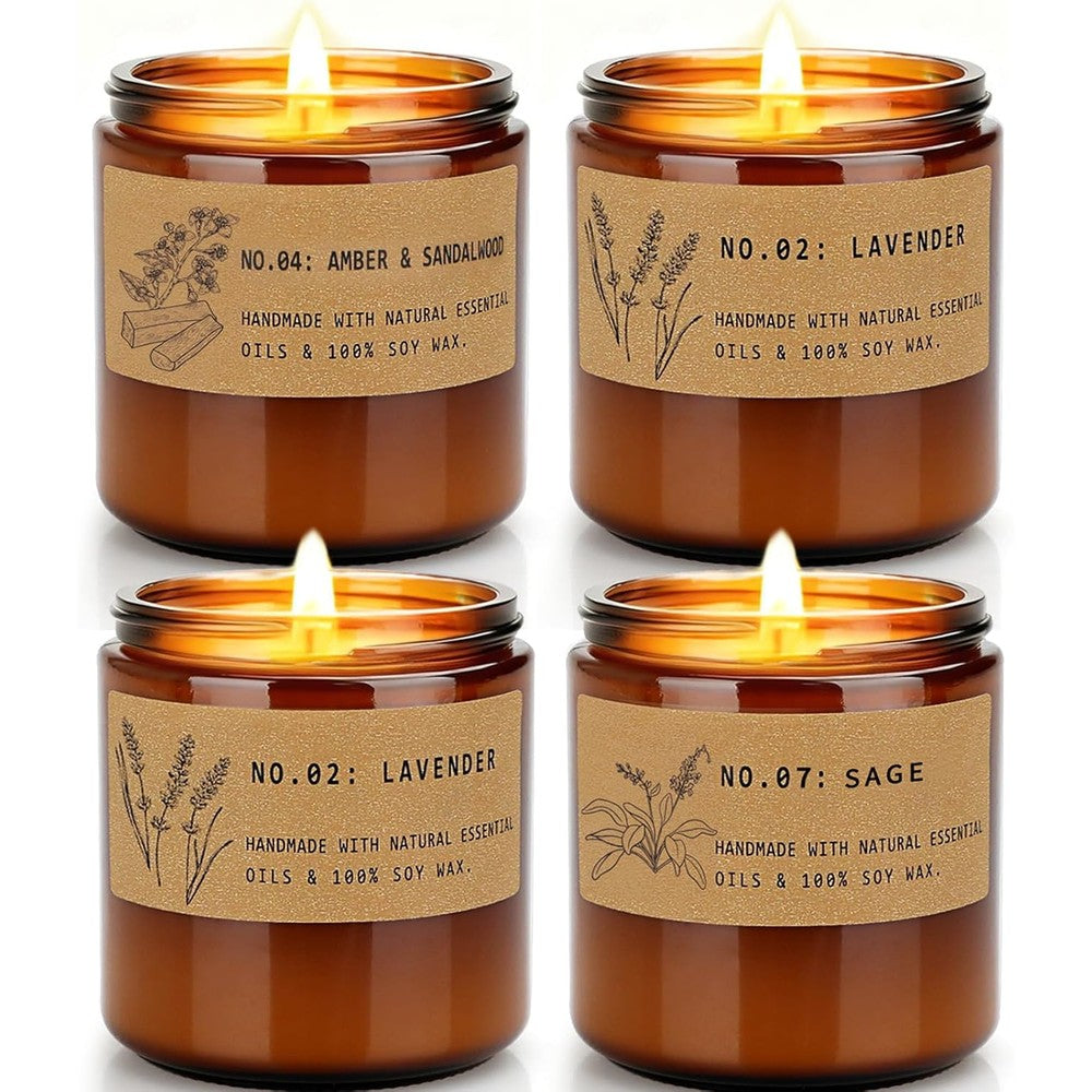 Yinuo Light aromatherapy scented candles pack of 4 front view gift set