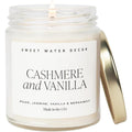 Sweet Water Decor Cashmere and Vanilla Soy Candle front view on a white background