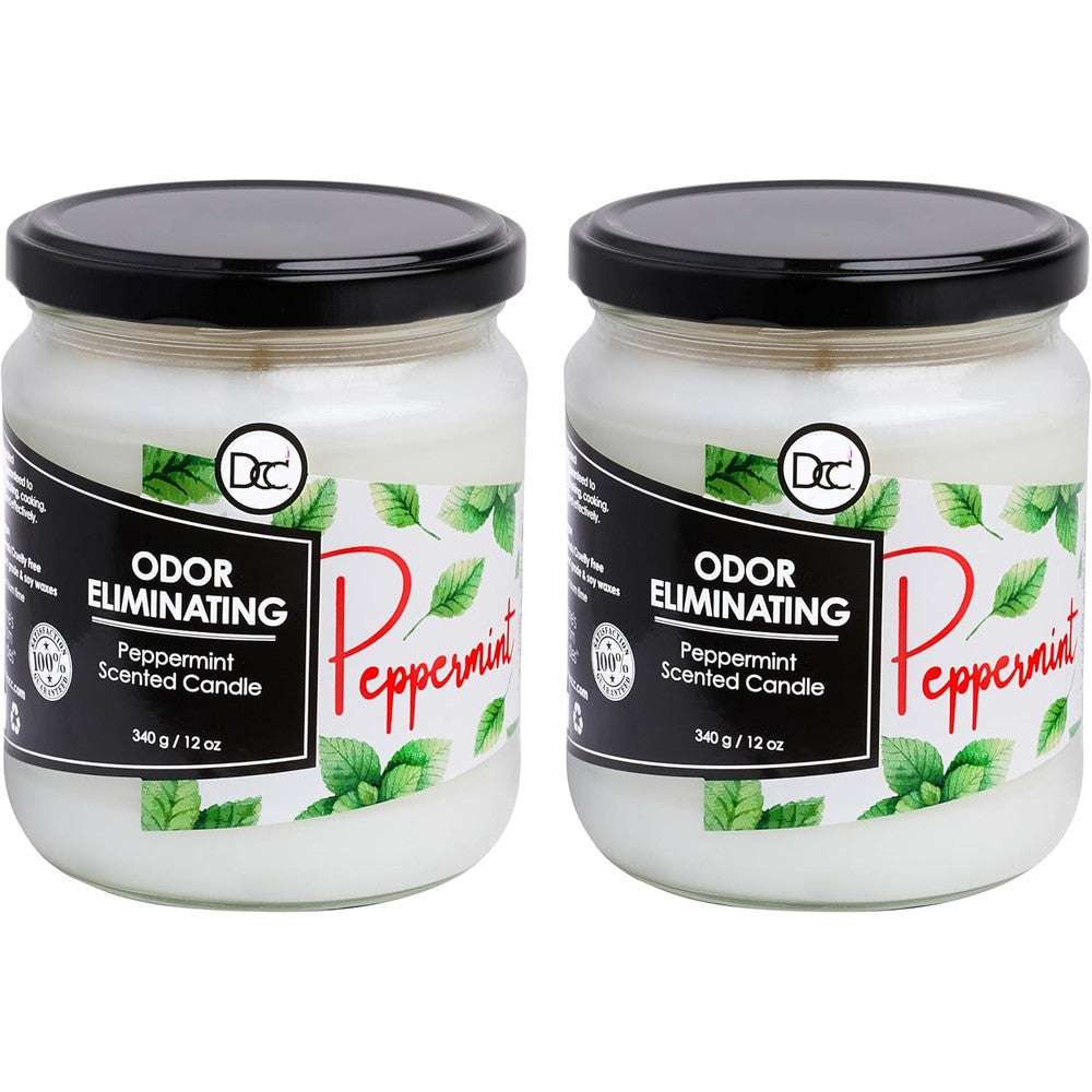 Dianne's Custom Candles Peppermint Odor Eliminator front view jar