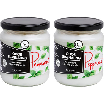 Dianne's Custom Candles Peppermint Odor Eliminator front view jar