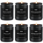 JXDLSQ 6 pack scented candles for men front view aromatherapy gift set