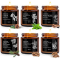 Yinuo Light Scented Candles for Men 6 Pack front view soy wax gift set
