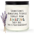 Craftique You Are Amazing Candle front view showing inspirational message label.
