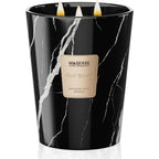 M&SENSE Extra Large Oud Wood Candle front view in marble glass jar
