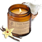 ARCASA Organic Coconut Vanilla Candle front view aromatherapy soy wax