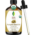 SVA Organics Pumpkin Seed Oil 4 Fluid Ounce bottle front view organic hair oil