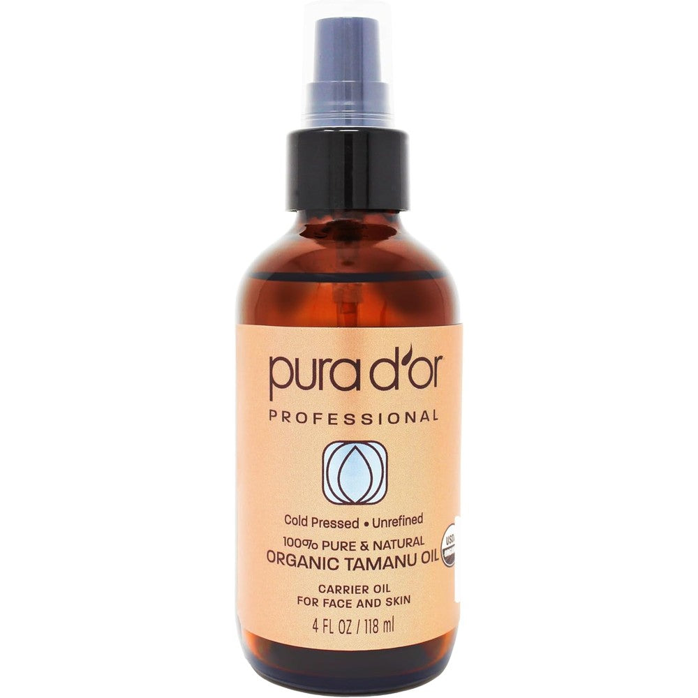 PURA D'OR Organic Tamanu Oil front view premium moisturizer