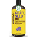 Seven Minerals Pure Cold Pressed Grapeseed Oil 32 Fluid Ounce front view bottle