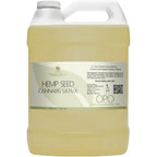 OPO Hemp Seed Oil front view of one gallon bulk bottle