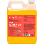 Cliganic Organic Jojoba Oil 32 Ounce front view natural moisturizer