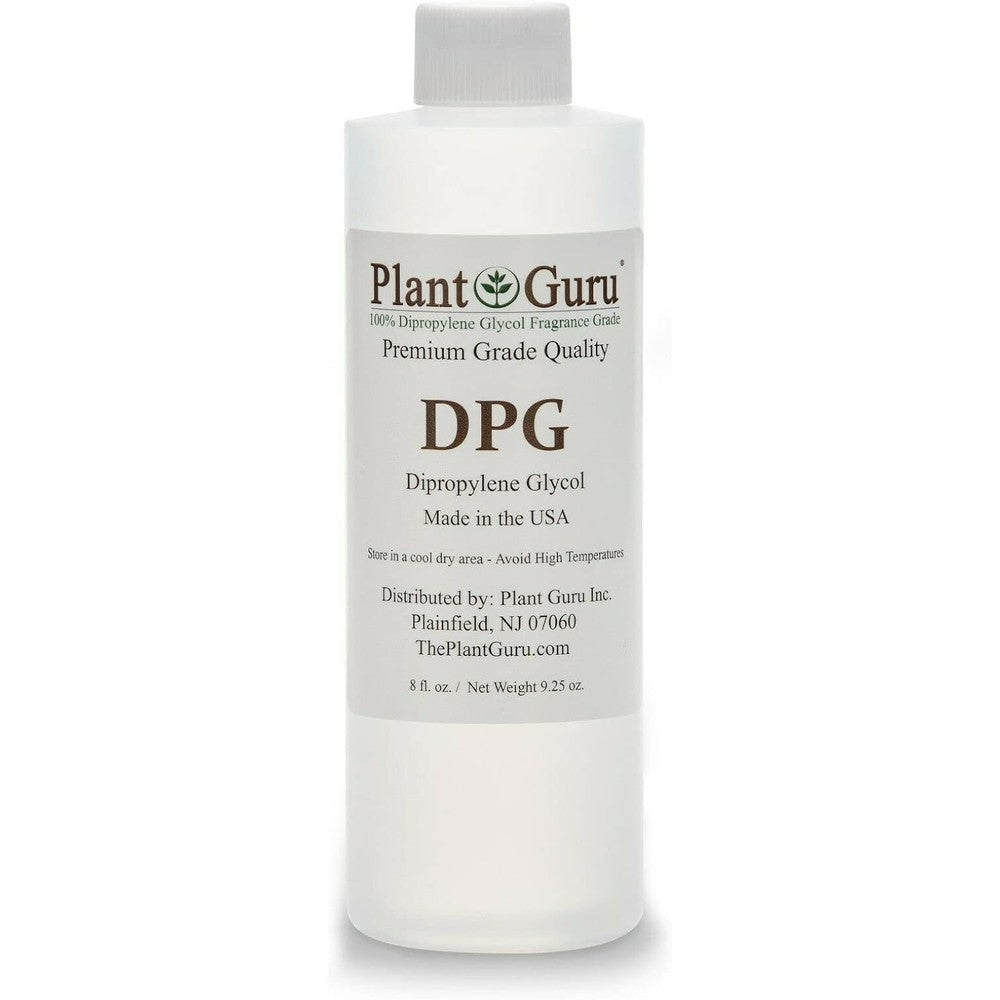 Plant Guru Dipropylene Glycol DPG 8 Ounce bottle front view for perfume making.