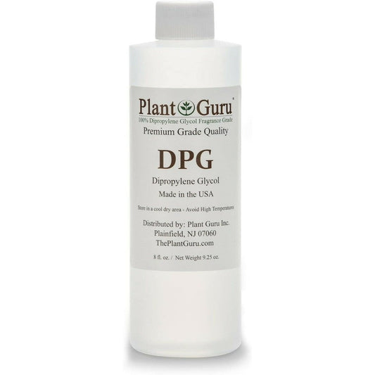 Plant Guru Dipropylene Glycol DPG 8 Ounce bottle front view for perfume making.