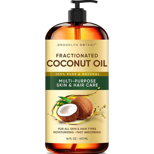 Brooklyn Botany Fractionated Coconut Oil 16 Fluid Ounce front view bottle