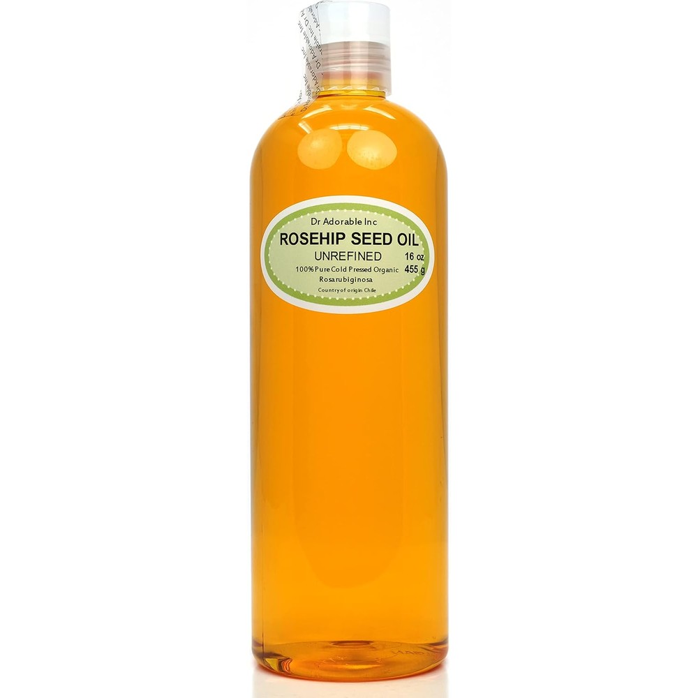 Dr Adorable Rosehip Oil 16 Ounce front view organic skincare.