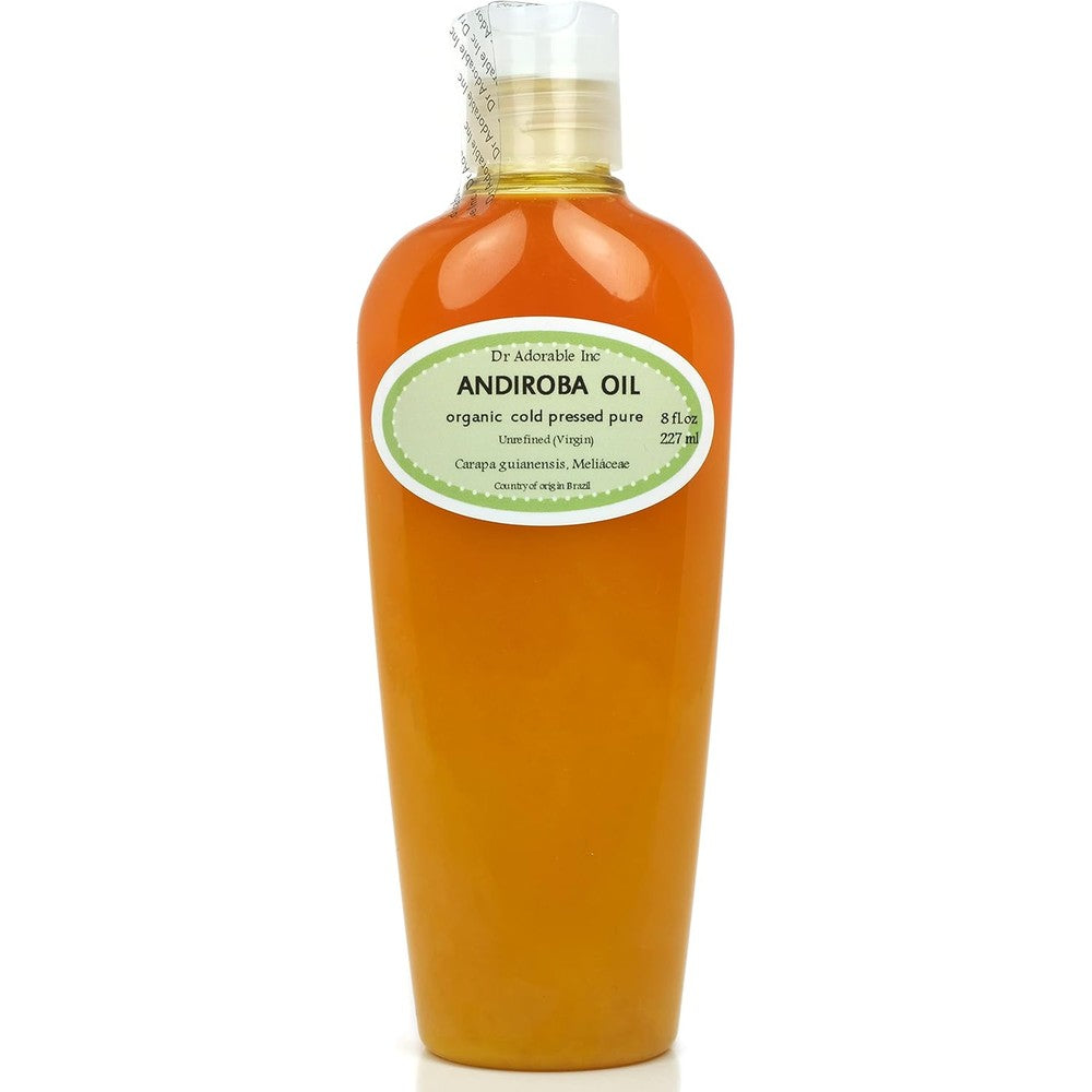 Dr Adorable Premium Andiroba Oil 8 Ounce bottle front view authentic Brazilian skincare.
