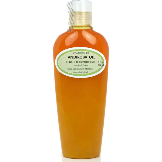 Dr Adorable Premium Andiroba Oil 8 Ounce bottle front view authentic Brazilian skincare.