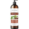Velona Jojoba Oil 8 fluid ounce bottle with pump front view for natural skincare.