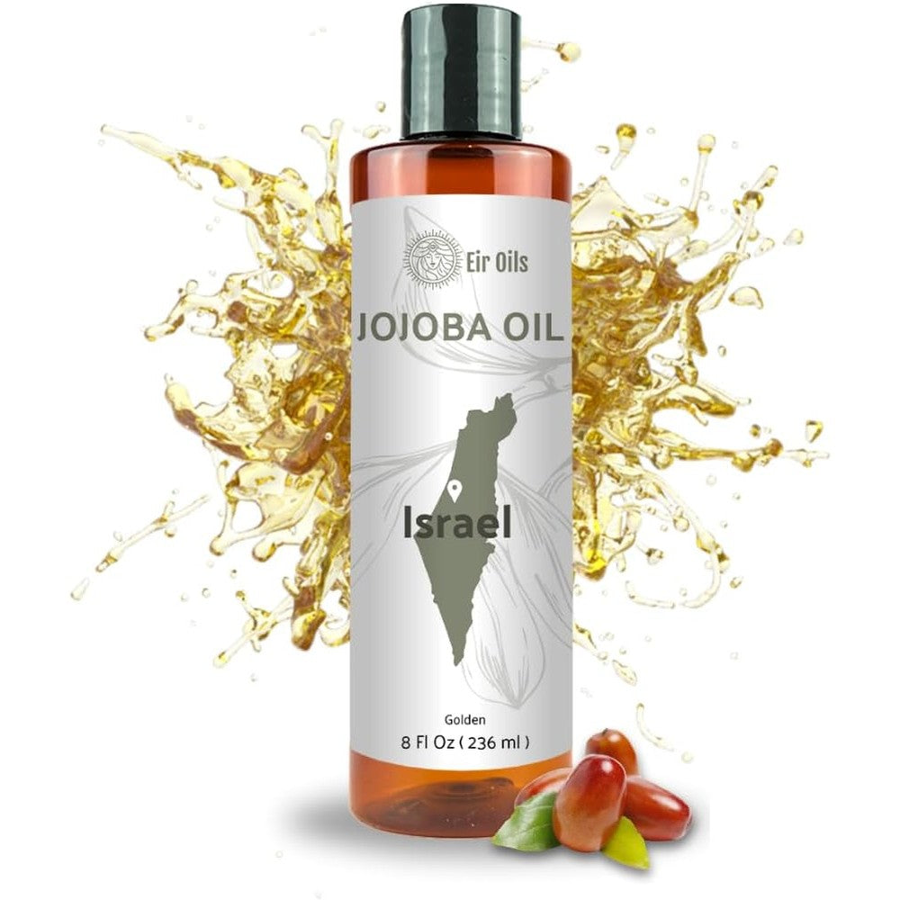 Nature Packaged Jojoba Oil 8 ounce bottle front view 100% pure carrier oil