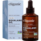 Cliganic Pure Squalane Oil 30ml front bottle view for facial hydration.