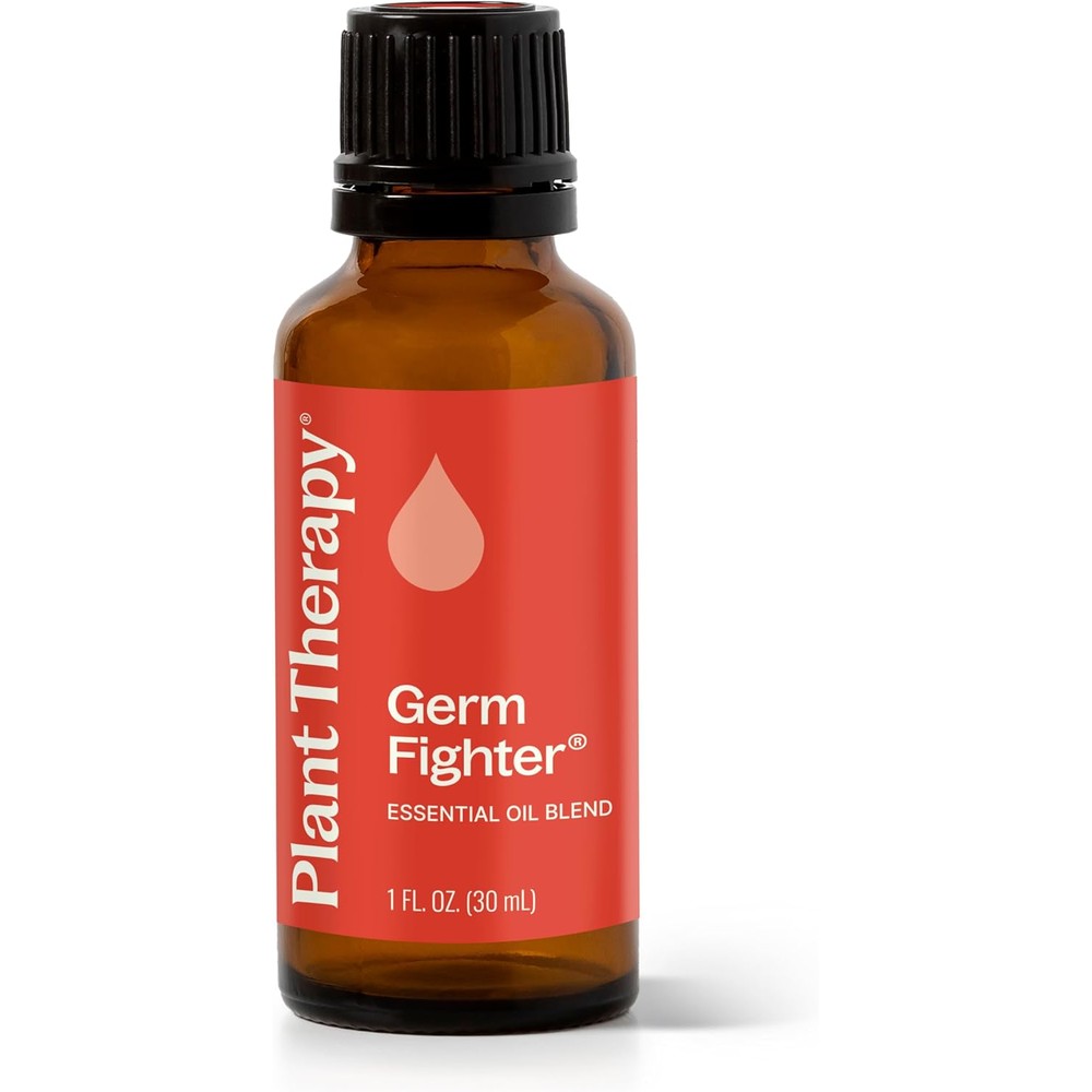 Plant Therapy Germ Fighter Essential Oil Blend 30 Millilitre front view bottle.