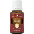 Young Living Thieves Essential Oil Blend 15 Millilitres front view bottle for aromatherapy.