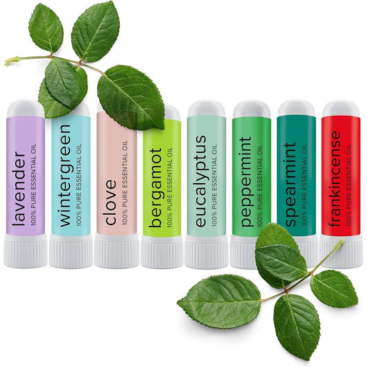 MOXĒ Nasal Inhalers Bundle front view showing eight colorful aromatherapy sticks.