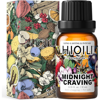 HIQILI Midnight Craving Diffuser Oil 10ml front view bottle and box