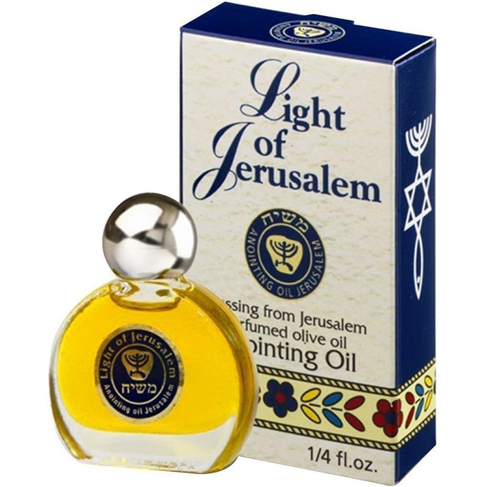 Ein Gedi Light of Jerusalem Anointing Oil 7.5ml bottle for spiritual prayer.
