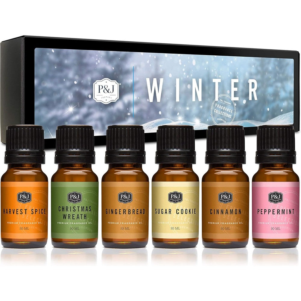 P&J Trading Winter Fragrance Oil Set front view in gift box