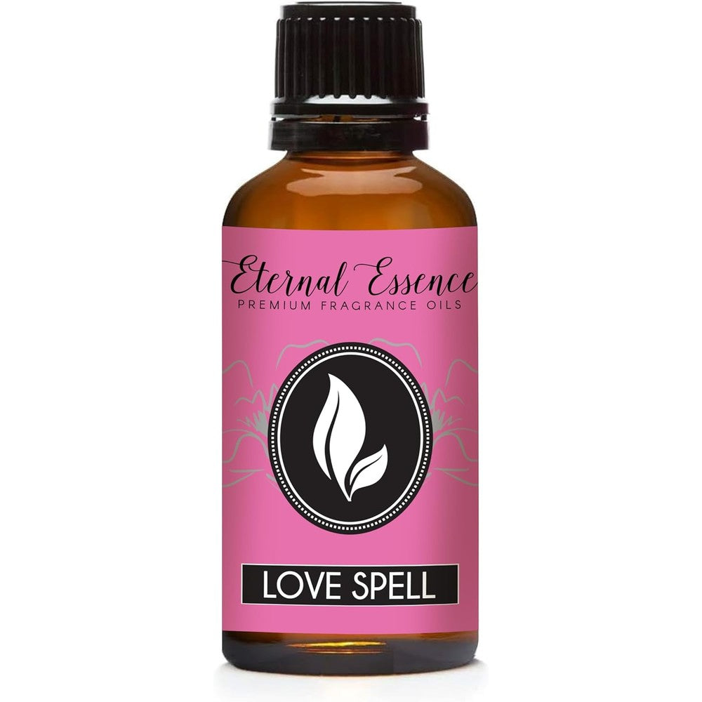Eternal Essence Oils Love Spell Type 30ml bottle front view for aromatherapy.