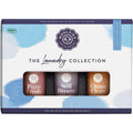 Woolzies Laundry Collection Essential Oil Set front view of three pack gift box.